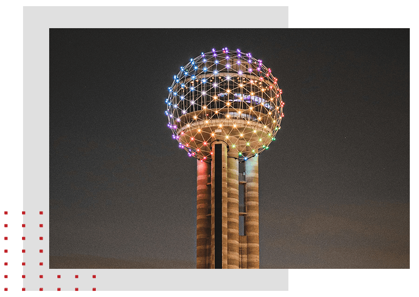 Reunion Tower in Dallas, Texas.